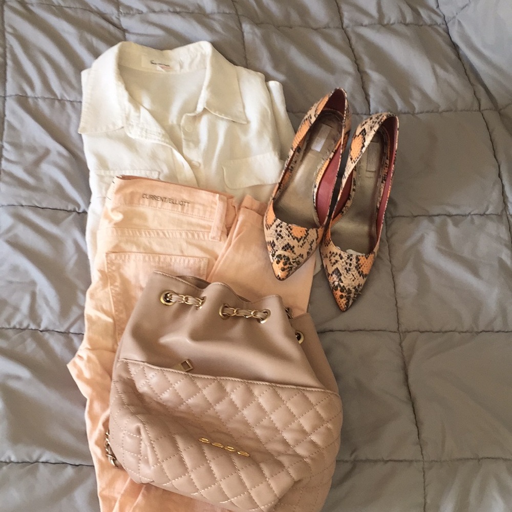 Bebe Nude Leather Bag